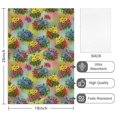 thumbnail image 2 of 2 Pcs Pioneer Flower Floral Print Pattern Kitchen Towels, Funny Microfiber Dish Towel Set, 18" X 26" Tea Towels, 2 of 6