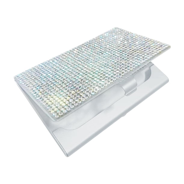 Titular de de dhinestone Organizador de tarjetas de portátiles de tarjetas de tarjetas de crédito portátiles Multicolor