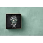 Geoffrey Beene Mens Stainless Steel Dress Watch Classic Quartz, Elegant Design, Water-Resistant