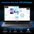 thumbnail image 3 of Blackview 18.5 inch Laptop Computer Intel Alder Lake N150 16GB RAM 512GB M.2 SSD Windows 11 Pro 1080FHD Laptop,2MP Camera,8000mAh Large Battery Laptop, 3 of 11