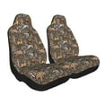 Lukts Moose fox bear leaf tree Print Car Seat Covers Full SetFront and
