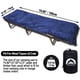 thumbnail image 2 of Almohadillas para cuna para dormir (75 "x 28") portátiles para acampar y caminar con correas elásticas, almohadilla para cuna suave y gruesa de algodón, impermeable - Azul marino, 2 of 5