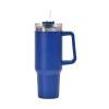 thumbnail image 1 of Taza de paja de café de acero inoxidable portátil de 40 oz para viajes al aire libre (azul oscuro), 1 of 7