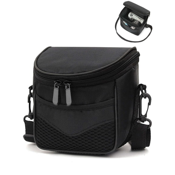 Deago Single Shoulder Crossbody Compact Camera Bag Case for Canon Nikon Sony SLR DSLR Mirrorless Cameras and Lenses, Black
