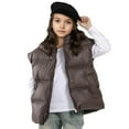 thumbnail image 4 of Krdevn Boys Down Vest with Hood Warm Padded Quilted for Kids Winter Outdoor Activities,Fall Clothes,Size:5-6 Years, 4 of 5
