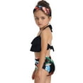 thumbnail image 5 of Hienoo Big Girls Ruffle Bikini Swimsuit High Waist Bathing Suit UPF 50+ Swimwear, 5 of 6