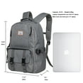 thumbnail image 2 of KAUKKO Mochila elegante para computadora portátil, mochila multipropósito, 18.49L (21 gris) KAUKKO KS21-Grey, 2 of 5