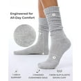 thumbnail image 3 of JIANFANG Slouch Socks for Women, 3 Pairs Soft Cotton Knee High Scrunch Tube Boot Socks, 3 of 8