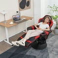 thumbnail image 4 of Goplus Massage Gaming Recliner Height Adjustable Racing Swivel Chair with Cup Holder Red, 4 of 9