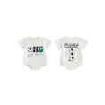 thumbnail image 2 of BemeyourBBs Baby Boy First Birthday Football Outfit 1st Birthday One Years Old Clothes Summer Bubble Romper Soccer Letters Print Short Sleeve Bodysuit Jumpsuit Playsuit, 2 of 9