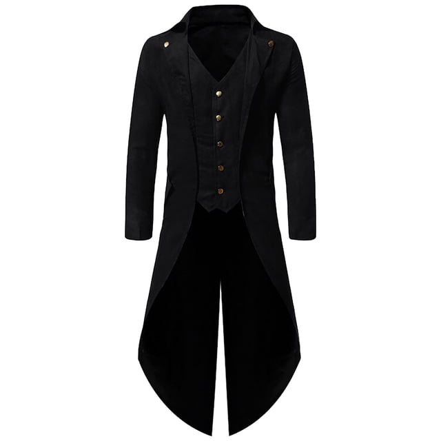 Manteau de Pirate Hommes Femmes Unisexe Gothique Coupe-Vent Rétro Smoking Littéraire Manteau de Pirate Rétro