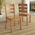 thumbnail image 2 of Lexington 6-Piece Dining Set with 60 Dining Table, Bench and 4 Ladder Back Chairs, Oak, 2 of 11