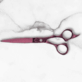 thumbnail image 2 of 6" Velora Wine Colored Hair Shears for Smooth, Clean Hair Cutting - Great for Wet or Dry - Lightweight - Long Lasting Steel (Set of Shears), 2 of 7