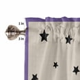 thumbnail image 7 of Halloween Valances for Windows Black Cobweb Window Curtain Rod Pocket Stars Purple Striped Holiday Window Treatment Decor Valances for Kitchen Living Room Bedroom 54x18in, 7 of 7