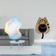 thumbnail image 2 of espejo acrílico ondulado,Espejo acrílico ondulado con estética irregular de arcoíris,Reloj de pared,Reloj de pared decorativo con forma de gato para sala de estar silenciosa,Reloj de pared, 2 of 8