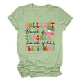 thumbnail image 1 of Chemises Décontractées de Noël pour Femmes, Col Rond, Manches Courtes, Tunique Confortable, 1 of 3
