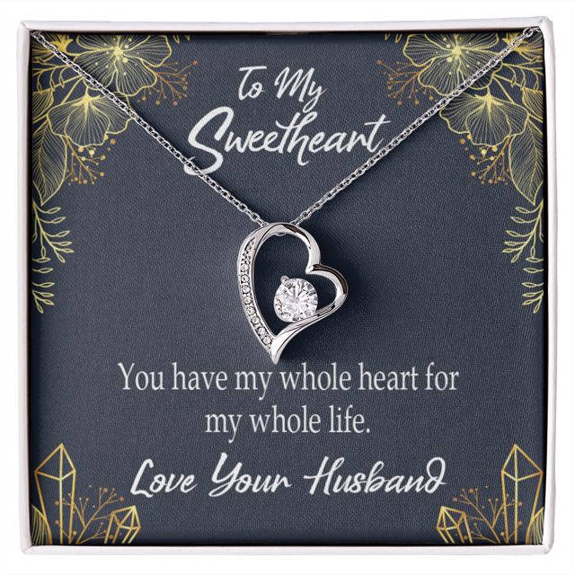 Pour Ma Femme Mon Coeur Est à Toi pour Toujours Collier w Message Card