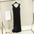thumbnail image 2 of BUIGTTKLOP Nightgown for Women Sleeveless Tank Pajamas Dress Wide Strap V Neck Full Length Nightshirts Comfy Loungewear, 2 of 6
