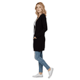 thumbnail image 3 of Yemak Women's Long Sleeve Open-Front Knitted Cardigan Sweater with Pockets HK8220-BLK-ML-BD, 3 of 3