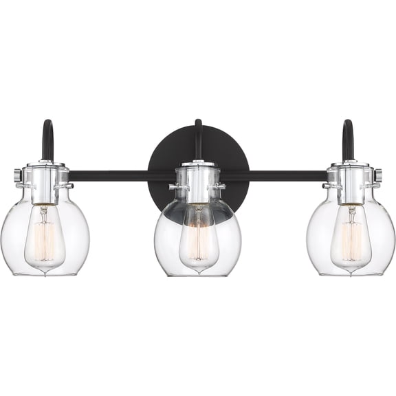 Andrews 3-Light Earth Black Vanity Light