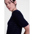 thumbnail image 4 of Scenario Women's and Women's Plus Stripe Sweater with Short Sleeves, Sizes XS-4X, 4 of 5