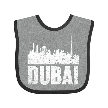

Inktastic Dubai City Skyline with Grunge Gift Baby Boy or Baby Girl Bib