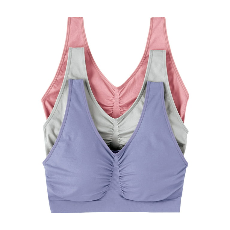 3-Pack Seamless Bras  Seamless Wirefree Bras for Women 