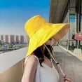 thumbnail image 4 of Voyage Randonnée Femmes Pêcheur Chapeau Réglable Protection Solaire Large Bouchon avec Corde Dames Chapeaux de Seau de Mode, 4 of 7