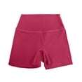thumbnail image 4 of Meih Women 2 Pieces Workout Sets Padded Spaghetti Straps Yoga Cami Tops Mid Waist Elastic Waist Shorts Ladies Running Gym Fitness Sets 0713LiWatermelon Red XXL, 4 of 8