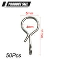 thumbnail image 4 of 50pcs Fly Fishing Snap Quick Change Connect for Flies Hook Lures No-Knot Snaps, 4 of 12