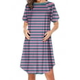thumbnail image 2 of Sentmoon Robes de Grossesse pour Femmes Col Rond Coupe Régulière Robe Bohème Respirante pour Femmes avec Imprimé Manches Courtes 2026 Voyage avec Fermeture Éclair Robes d'Été pour Femmes Mode TTG, 2 of 4