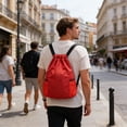 thumbnail image 4 of Weloille Sac à Dos Léger à Cordon 1 Pce, Résistant aux Déchirures Grande Capacité avec Sangle Ajustable, Sac de Rangement Portable à Multiples Poches, pour Gym Sports Plein Air Randonnée Garçon Fille Usage Quotidien, 4 of 6