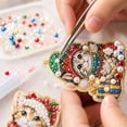 thumbnail image 3 of Christmas Pearl Art Kit with Cat Design and Hanging Cord, Set of 10, Multicolor, for Adults and Kids, Christmas Tree Ornaments, 3 of 5