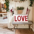 thumbnail image 2 of Love Heart Throw Pillow Cover,12 x 20 Inch Holiday Valentine's Day Mother's Day Anniversary Wedding Cushion Case Decoration for Sofa Couch Living Room, 2 of 7