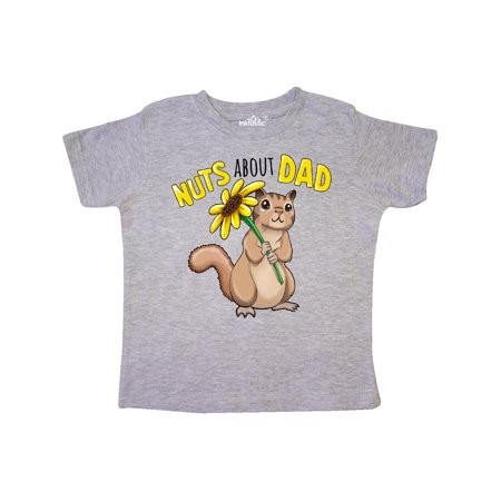 

Inktastic Nuts about Dad Cute Chipmunk with Sunflower Gift Toddler Boy or Toddler Girl T-Shirt