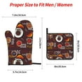 thumbnail image 2 of Daiia A Cup Of Black Coffee On A Saucer Pattern Oven Mitts and Pot Holders 4 pcs Set,High Heat Resistant 500 Degree Extra Thicken Long Kitchen Cotton Oven Glove, 2 of 6