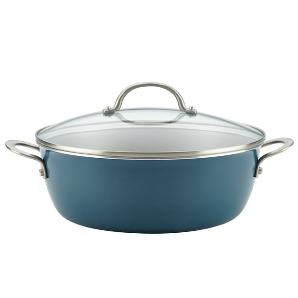 teal pot and pan set
