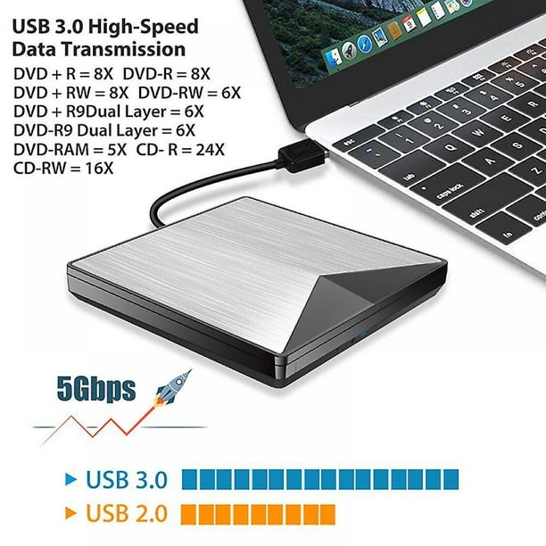 CHAO Reproductor de CD/DVD externo portátil USB 3.0 | Walmart en línea