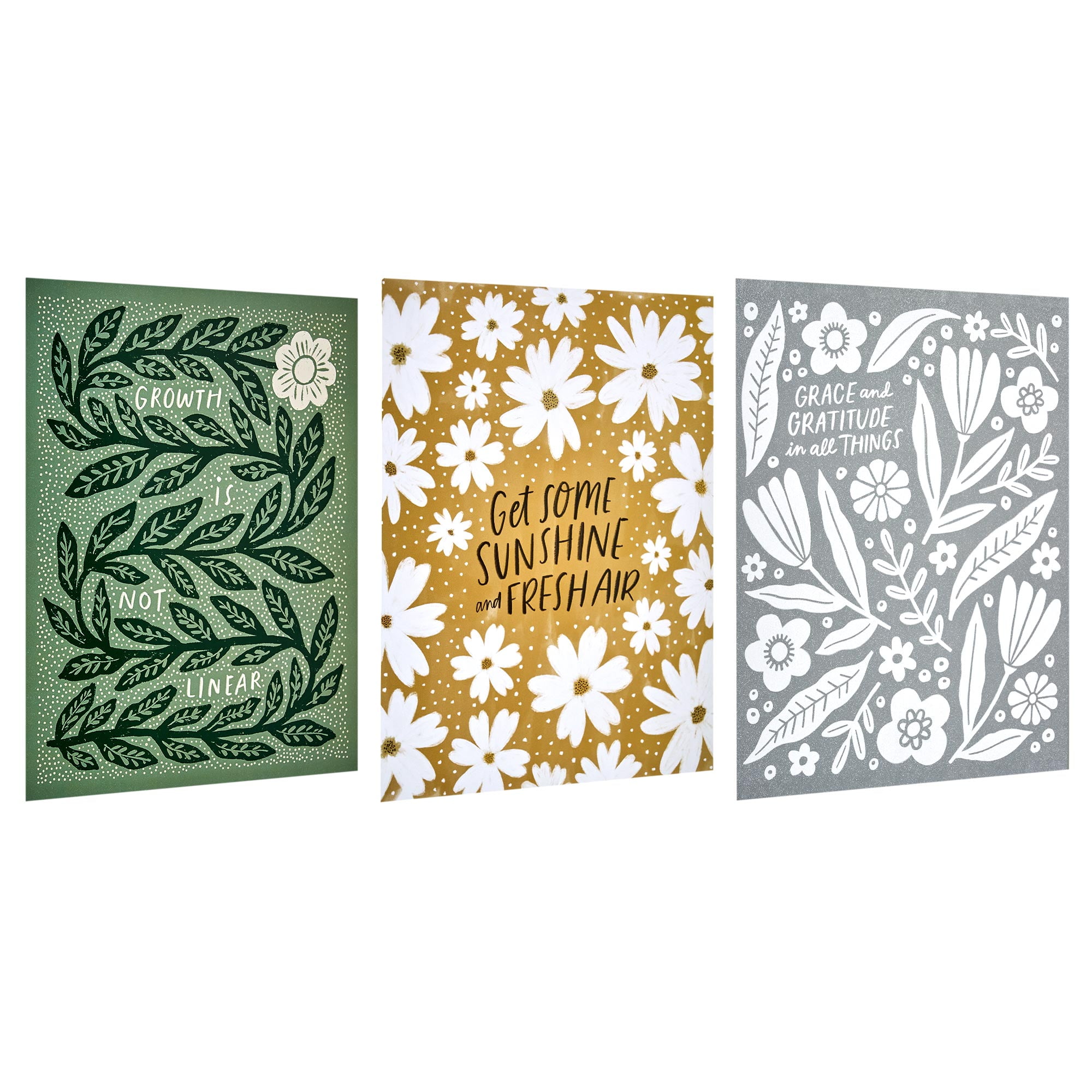 (2 pack) American Art Decor Sentiments 8" x 10" 3-Piece Print Set
