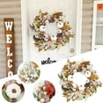 thumbnail image 2 of Thanksgiving Farmhouse Fall Door Wreath Fall Autumn Wreath Autumn Wreath White Pumpkin And Maple Leaf Wreath For Front Door Festival Decorations Outdoor Hallo Cat for Front Door 36 in Wreath Valentine, 2 of 9