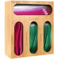 thumbnail image 1 of Food Bag Storage Organizer - Bag Container Organizer Bamboo Dispenser for Kitchen Drawer Food Storage Bag Holder Compatible with k, Gallon, Quart, Sandwich Snack Bags - -, 1 of 7
