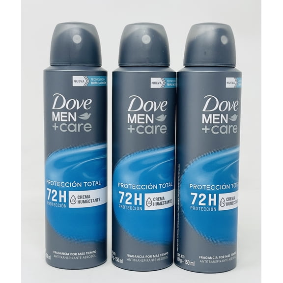 Dove Men   Care Total Protection  72H Anti-Transpirante Aerosol 3 Bottles 150 ml
