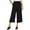 Black - black, variant on 1.STATE Womens Wide Leg Casual Cropped Pants, Black, Small