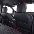 thumbnail image 4 of EKR Custom-Fit Tacoma Leather Car Seat Covers for Toyota Tacoma Double Cab/Crew Cab 2016-2023 Waterproof - Full Set,Leather(Black with Red Trim), 4 of 10