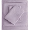 thumbnail image 1 of Linen Look Full Sheets, Cotton Like Soft Cationic Sheets, Luxury Deep Pockets Bed Sheet Set with Corner Straps, Purple, 1 of 1