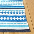 thumbnail image 3 of SAFAVIEH Montauk Kenyon Southwestern Cotton Area Rug, Blue/Ivory, 6' x 6' Square, 3 of 8
