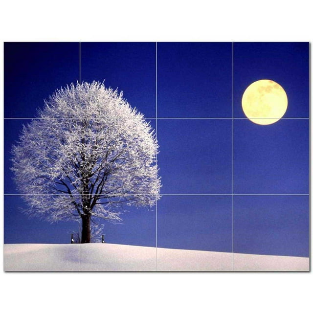 Trees Leaves Ceramic Tile Mural Kitchen Backsplash Bathroom Shower 406044-S43
