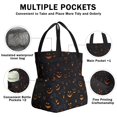 thumbnail image 3 of Halloween Glowing Pumpkins Pattern Drawstring Lunch Bag Women - Drawstring Lunch Bag Insulated for Work Office - Stain-Resistant Large Lunchbags for Women with Multi-Pockets, 3 of 6