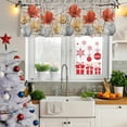 thumbnail image 5 of 2 Pack Valances for Window, Retro Floral Short Curtains for Kitchen Bedroom Living Room, Red Yellow Tulips Barm Doors Farmhouse Wooden Rod Pocket Small Window Treatment Valance Drapes 42 x 18 Inch, 5 of 8