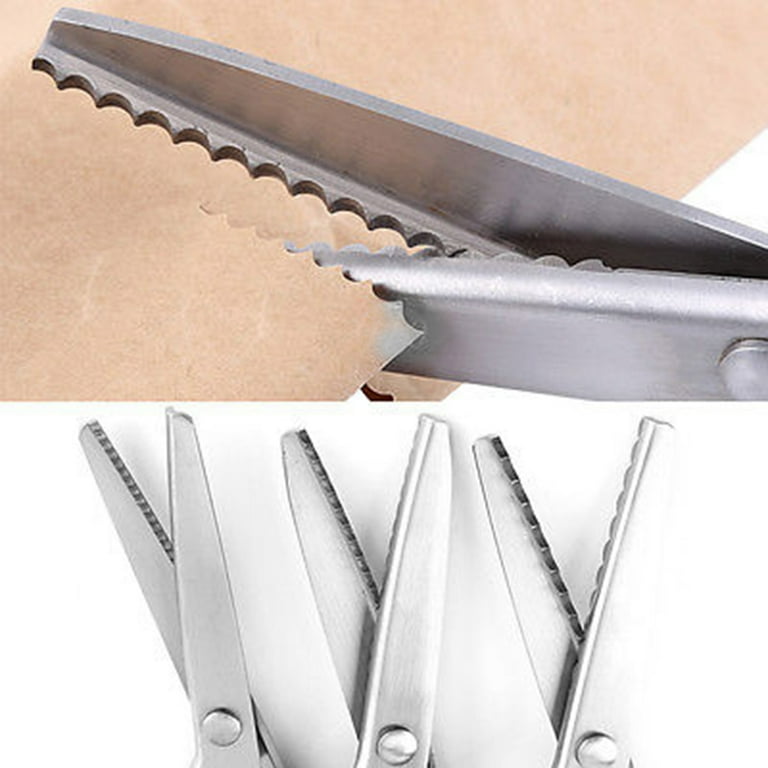 Pinking 3mm 7mm Scalloped Triangle Edge Scissors Stainless Steel